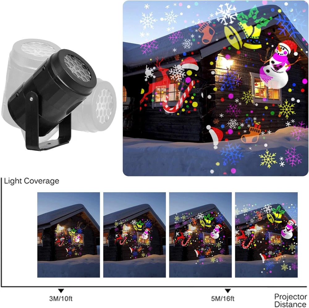 Waterproof Rotating Christmas Projector Light