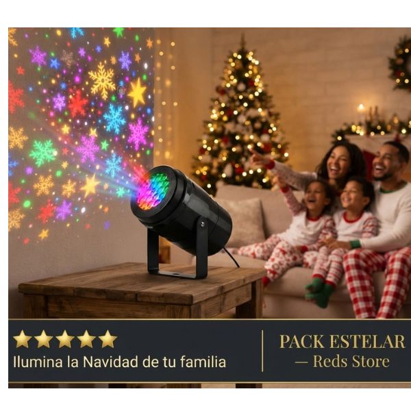 🎄Pack Estelar — Proyector Navideño de Luces LED✨