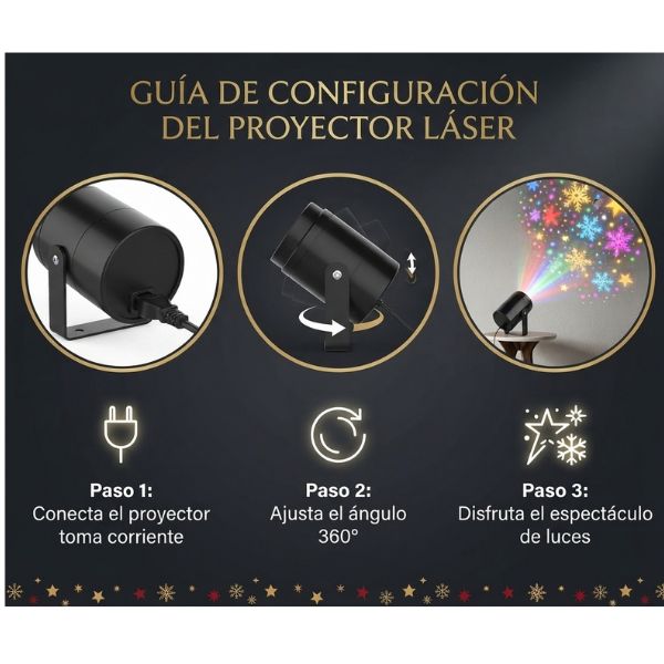 🎄Pack Estelar — Proyector Navideño de Luces LED✨