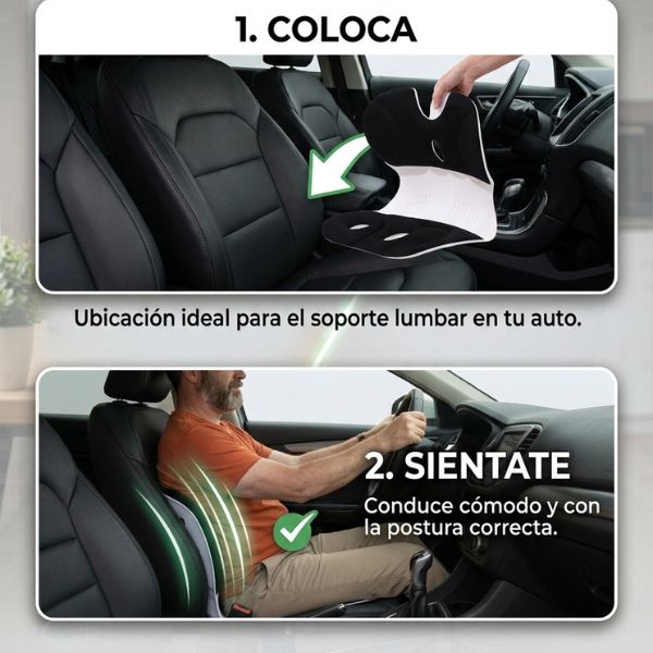Espalda Plus - Cojín de Soporte Lumbar Ergonómico
