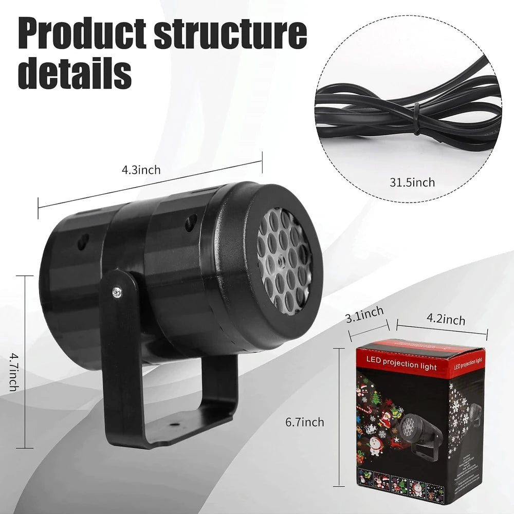 Waterproof Rotating Christmas Projector Light